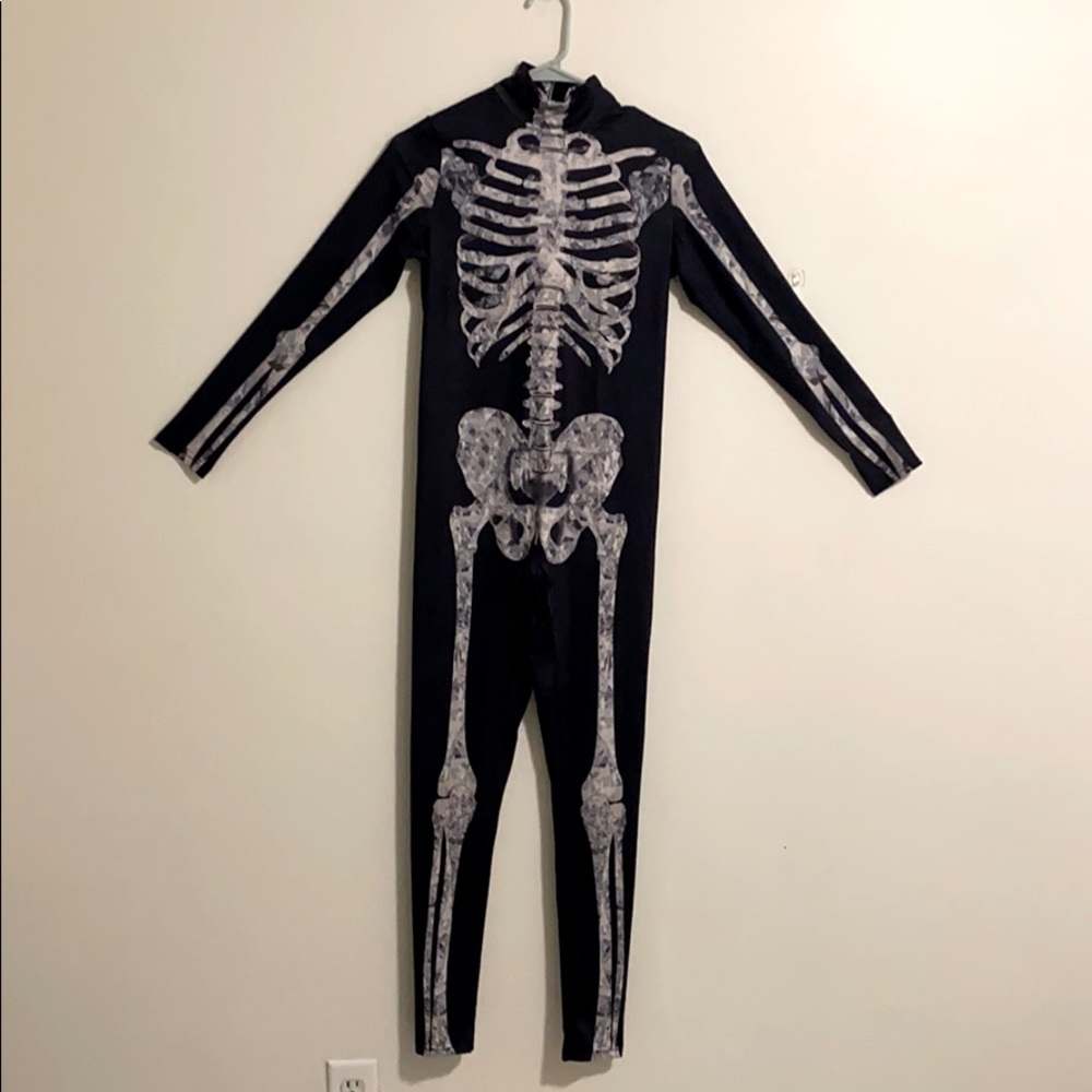 Skin tight skeleton Halloween costume